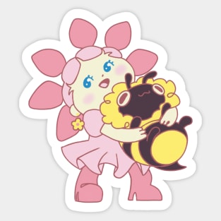 Flower Girl and Bee Dog Sticker